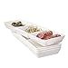 Avant 3-Compartment Plastic Appetizer Serving Tray | set of 4 White primary