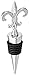 Fashioncraft Fleur De Lis Design Wine Bottle Stopper Favors, One Size, Gray