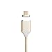 Netdot 2nd Generation Magnetic Braided USB Charging Cable for Samsung Galaxy S2 S3 S4 S6 , Note 2/3/4/5, LG G4 G3, Sony Xperia Z5 Premium/Compact etc (2 Pack Gold)