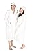 Alexander Del Rossa Mens Turkish Terry Cloth Robe, Thick Hooded Bathrobe, Large XL White (A0105WHTXL)
