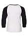Next Level Youth CVC 3/4-Sleeve Raglan L BLACK/ WHITE