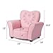 INFANS Children Sofa Pink, Kids PVC Leather Upholstered Couch with Bejeweled Backrest, Sturdy Wood Frame, Extra Thick Sponge, Multifunction Toddler Armrest Chair, Pink (23-Inch Single Sofa)