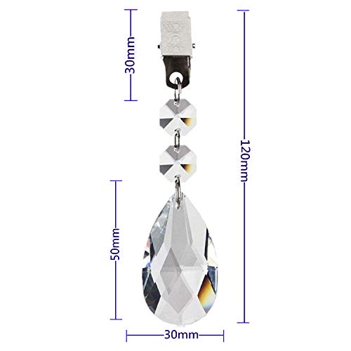 Art&Beauty 4pcs Metal Clip Crystal Glass Teardrop Pendant Tablecloth - Thumbnail 2