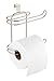mDesign Toilet Paper Roll Holder for Bathroom Storage, Over the Tank - Satin