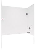 Swanstone SI00603.010 Solid Surface Glue-Up 3-Panel Bathtub Wall Kit 32-in L X 60-in H X 60-in H White