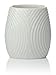 Comfify Designer 4-Piece Ceramic Bath Accessory Set | Includes Liquid Soap or Lotion Dispenser w/Premium Metal Pump, Toothbrush Holder, Tumbler, Soap Dish | Zen Garden | Alpine White