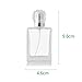 Enslz Square Flint Perfume Atomizer Refillable Glass Empty Spray Applicator Clear Bottle With Cap for Travel 30ml