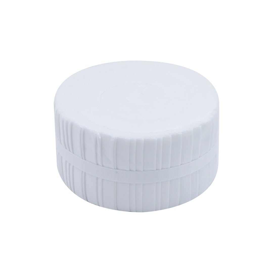 CraftsFabrics 100% Cotton 40Pcs/Roll Pre-Cut White Jelly Rolls Strips 2.5"x 44" Wide for Quilting, Scrapbooking, Sewing, Arts & Crafts, Patchwork; Ivory