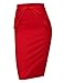Regna X Love Coated Women's Slim Fit Elastic Waist Band Stretchy Pencil Skirt(Plus Size Available, 10 Colors)