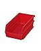 Triton Products 3-220R LocBin Stacking, Hanging, Interlocking Polypropylene Bins 7-3/8-Inch L by 4-1/8-Inch W by 3-Inch H Red 24 CT