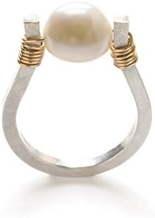 Stackable Sterling Silver Pearl Gemstone Ring