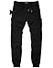 Match Men's Regular Fit Chino Jogger Cargo Pant (32W x 32L, 6539 Black)
