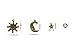 yueton 20pcs Vintage Bronze Sun Moon Star Pendant Findings, DIY Crafts Jewelry Making Charms Accessory