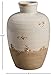 Amazon Brand – Stone & Beam Modern Farmhouse Milk Jug Stoneware Home Decor Flower Vase - 6 x 9.25 Inches, Cream and Clay