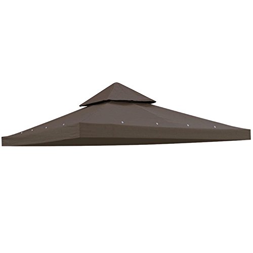 Koval Inc. 10’x10’ Square Replacement Top for Canopy Gazebo (Coffee)