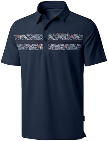 Obla Mens Golf Shirt Short Sleeve Dry Fit Moisture Wicking
