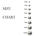 14k Yellow Gold Ball Stud Earrings pushback 3 4 5 6 7 8 10 12 14 MM (7mm)