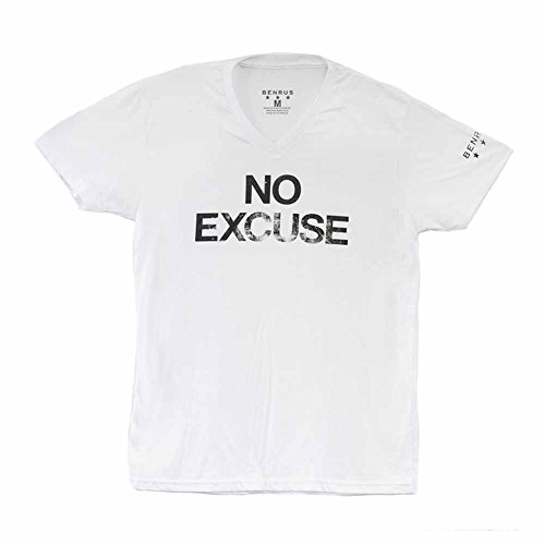 No excuse men s v-neck - heather white size extra large