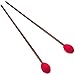 Tiptop Home Sudopo Frienda 1 Pair Medium Hard Yarn Head Keyboard Marimba Mallets with Maple Handles (Red)