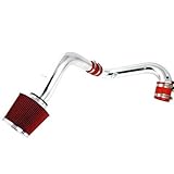 Spec-D Tuning AFC-CV01EXRD-AY Civc DX LX EX 1.7L L4 Manual Transmission Cold Air Intake+Red Filter