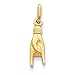 14K Yellow Gold Good Luck Hand Charm Pendant