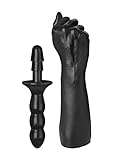 Doc Johnson Titanmen - The Fist with Removable Vac-U-Lock Compatible Handle - F-Machine and Harness Compatible - Dildo with Removable Handle - Black