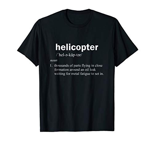 Helicopter Definition Funny Rotary Wing Pilot Gift Tee T-ShirtOEKO-TEX STANDARD 100