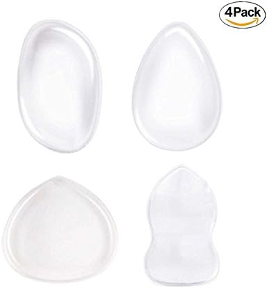 4 Pack Silicone Makeup Sponge [Washable] makeup brush sets – Puff BB Cream / CC Cream / Air Cushion / Liquid Foundation / Blush Highlighter / Concealer Silisponge Cosmetic Beauty Tools Blender