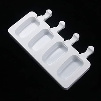 NUOMI Ice Pop Molds Silicone Popsicle Makers, BPA Free Trays, 4-cavity, Great for Cakesicles!