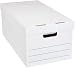 AmazonBasics Medium Duty Storage Filing Box with Lid - Pack of 12, Letter / Legal Size