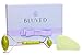 BLUVED Jade Roller for Face and Gua Sha Set - UPGRADED Design & Premium Natural Jade Stone - Face, Eye, Neck, Body Massager for Puffiness, Tension Relief, Anti Aging, Lymphatic Drainage - Perfect Gift