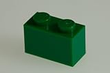 200x Lego Dark Green 1x2 Bricks