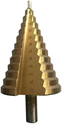 Titanium Step Drill Bit, High Speed Steel Step Drill For Metal and Drills For Hard Materials ,4-52mm Total 12 Steps