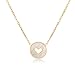 OSIANA Pendant necklace-Womens shell Stainless Steel necklace in Gift Box Heart Shape Steel 01 gold