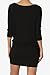 TheMogan 3/4 Kimono Batwing Sleeve Lightweight Slouchy Draped Open Cardigan