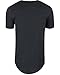 ShirtBANC Hipster Hip Hop Elong Drop Cut Mens Shirt Longline Dropcut Tshirt Black