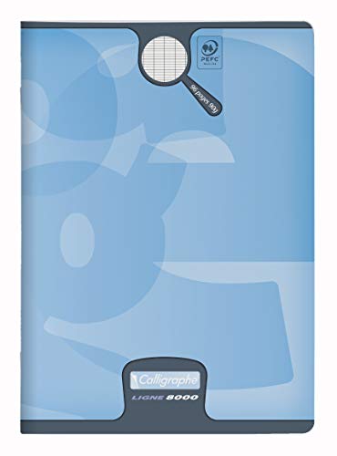 Clairefontaine 108733C - Packung mit 10 Heften Calligraphe 48 Blatt, DIN A4, 21x29,7cm, 90g, französische Lineatur, geheftet, farbig sortiert, 1 Pack