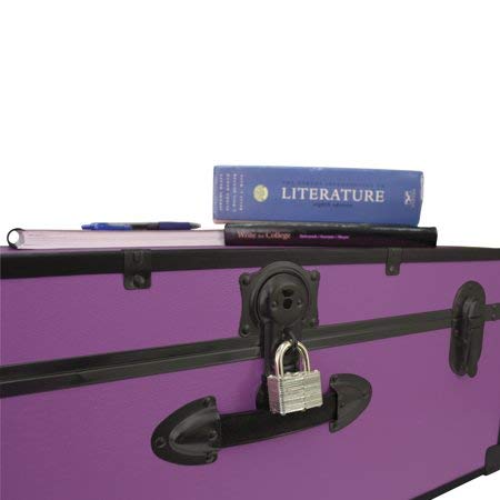 Seward Trunk [SWD5116-20] - 30 Inches Barracks Footlocker Trunk, Purple - Thumbnail 4