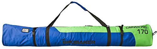 BRUBAKER Combo Ski Bag and Boot Bag for 1 Pair of Skis, Poles, Boots, Helmet & Gear - 170 cm (66 7/8") - Green/Blue - Thumbnail 2