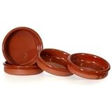 Set of 4 Rustic Cazuela Clay Pans - 4.5 inch/ 12 cm