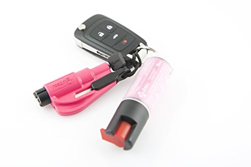 resqme car escape tool with protectme pepper spray (Fuchsia) - Pack of 1