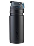 AVEX ReCharge Autoseal Stainless Steel Tumbler, Black, 500 mL/17 oz