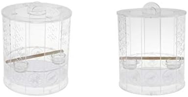 VANKOA 2 Pack Small Bird Cage Play Top Parrot Cockatiel Parakeet Chinchilla Macaw Cockatoo Cage with Stand Perch and Food Water Bowls Pet Supplies