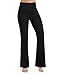 ODODOS Power Flex High Waist Boot-Cut Yoga Pants Tummy Control Workout Non See-Through Bootleg Yoga Pants,Black,X-Large