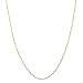 Bling For Your Buck 18K Gold Flashed Sterling Silver 1.2mm Very Thin Italian Cable Chain Necklace - 24