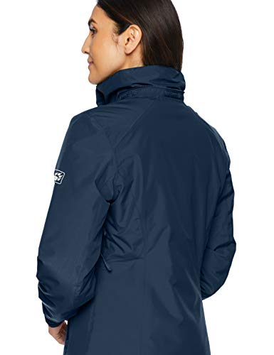 Jack Wolfskin Women's Karelia Trail Waterproof Insulated Rain Jacket, Midnight Blue, XX-Large