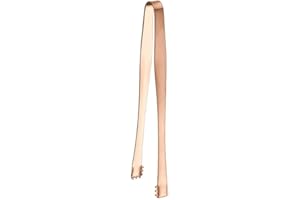 1PC Rose Gold Stainless Steel Ice Tongs Non-Slip Long Handle Coffee Ice Tongs for Home Kitchen Cafe