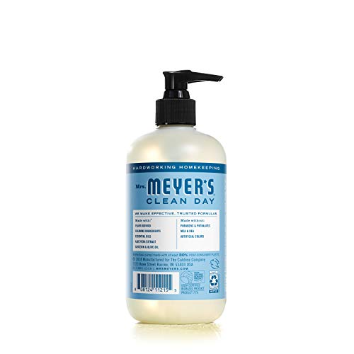 MRS. MEYER’S CLEAN DAY HAND SOAP, MADE WITH ESSENTIAL OILS, BIODEGRADABLE FORMULA, RAIN WATER, 12.5 FL. OZ