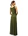 PattyBoutik Women Sleeveless Blouson Maxi Dress (Olive Green Medium)