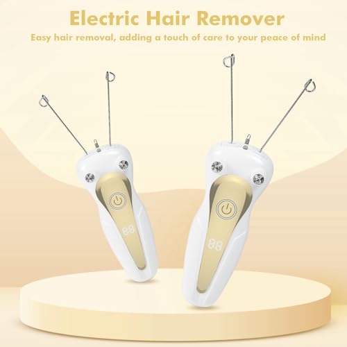 Electric Hair Remover for Women Facial Cotton Thread Hair Remover Electric Cotton Thread Hair Remover Facial Hair Removal for Arms and Legs Gold